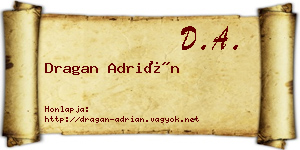 Dragan Adrián névjegykártya